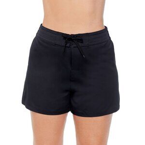 Island Escape Beach Board Short Women 24W Black Resort‎ Swim Cruise Vacation NWT